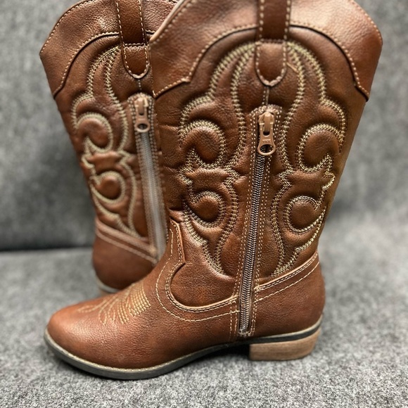 Cat & Jack Kids Montana Zipper Western Boots - Picture 7 of 14